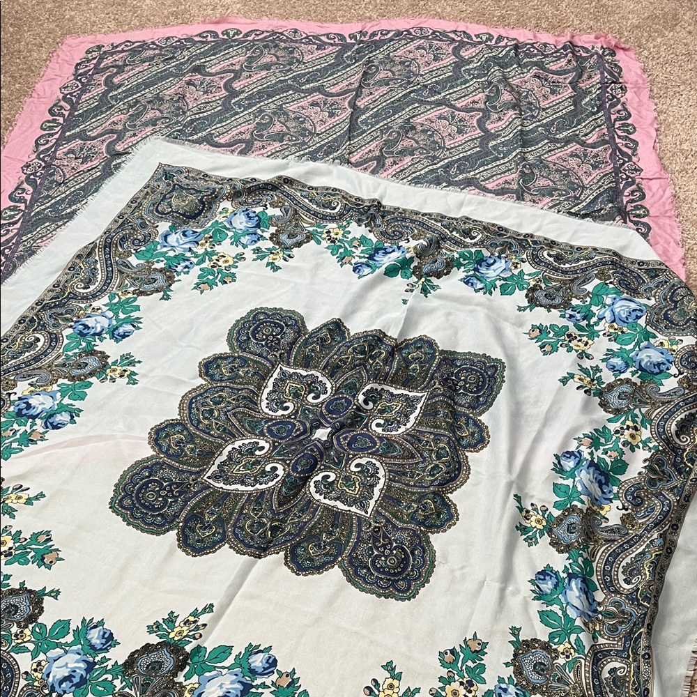 Floral and Paisley Patterned Scarves